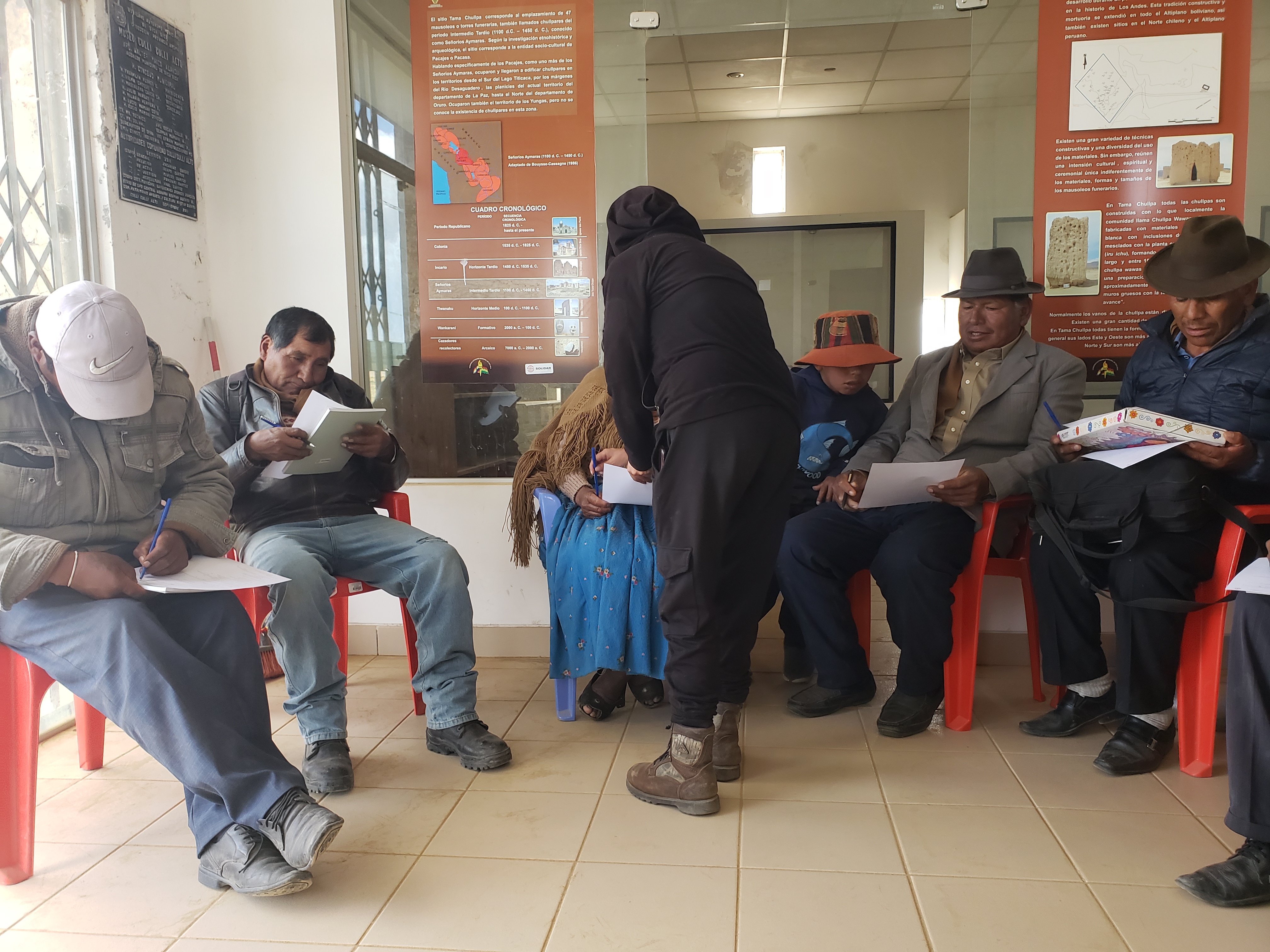 Timmons photographs FIEA engineer&amp;amp;amp;amp;nbsp;Xiomara Echeverria as she assists residents and leaders in completion of a monitoring and evaluation survey in Culli Culli Alto, Bolivia.